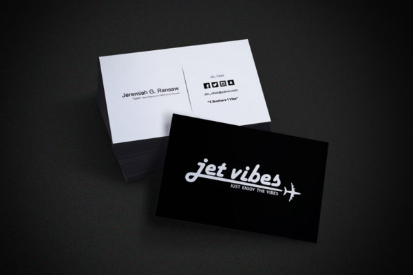 jet vibes business card design